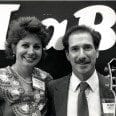 Cindy and Bob Benedetto LA BELLA booth NAMM 1989