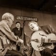 Jack Wilkins and Jimmy Bruno The Jazz Standard with Harvie S on bass and Bill Drummond photo by Grayson Dantzic