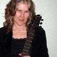 Berklee's Jane Miller with Benedetto ANDY travel guitar