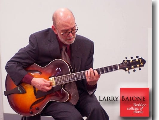 Larry Baione Berklee College of Music with his Benedetto Bravo 2014