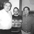Willie Fritscher, Tim Shaw and Bob Benedetto Guild Guitars circa 2000