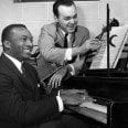 Joe Negri and Walt Harper promoting a 1960 jazz concert Pittsburgh