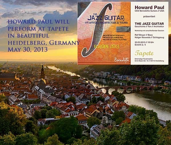 Benedetto Jazz Guitar workshop by Howard Paul at Tabete Heidelberg Germany May 30 2013 news