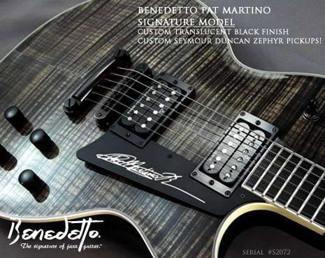 Benedetto Pat Martino custom S2072 trans blk with Seymour Duncan Zephyr pickups 5-29-13 