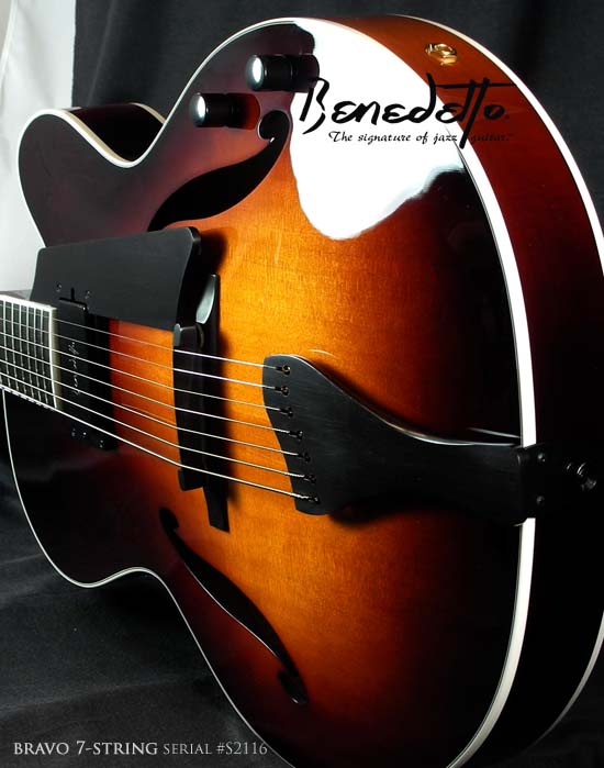 Benedetto Bravo 7-String archtop guitar Serial #S2116 photo by Stephanie Ward