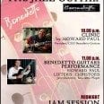 Howard Paul (Benedetto Guitars) and Lefteris Christofis The Party Bar 5-22-13 Greece