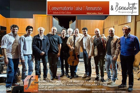 Benedetto Guitars Jazz Workshop by Howard Paul and Giuseppe Continenza and Pescara Music Conservatory Italy May 29 2013