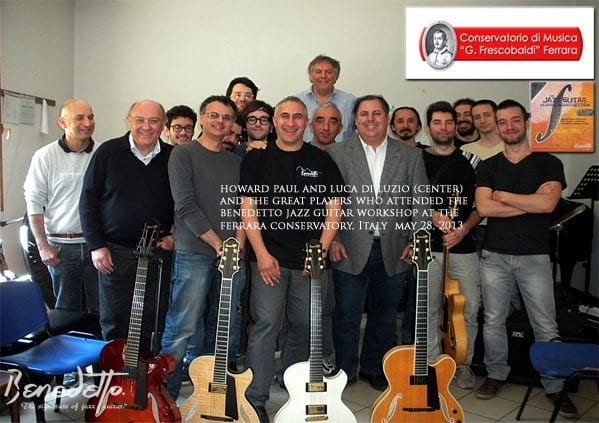 Benedetto Jazz Guitar workshop by Howard Paul and Luca di Luzio at Ferrara Conservatory Italy May 28 2013