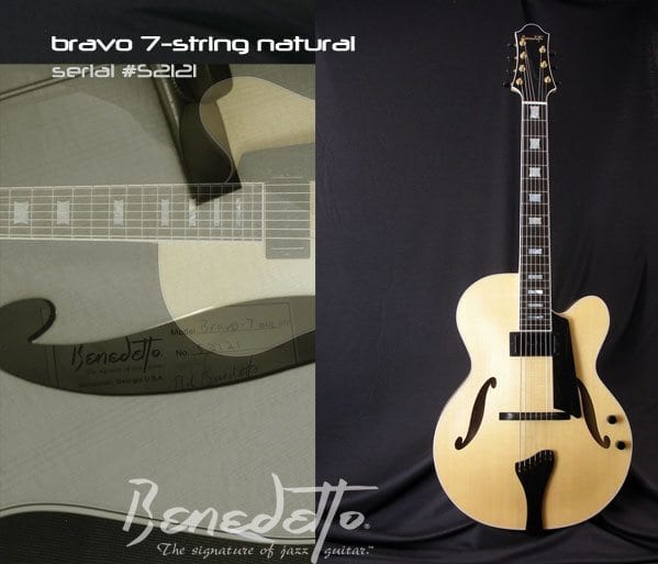 Benedetto Bravo 7-String Natural finish - Serial #S2121 Photo by Stephanie Ward 