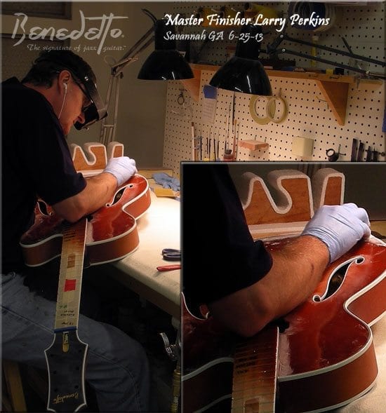 Master Finisher Larry Perkins Benedetto Guitars Savannah GA 6-25-13