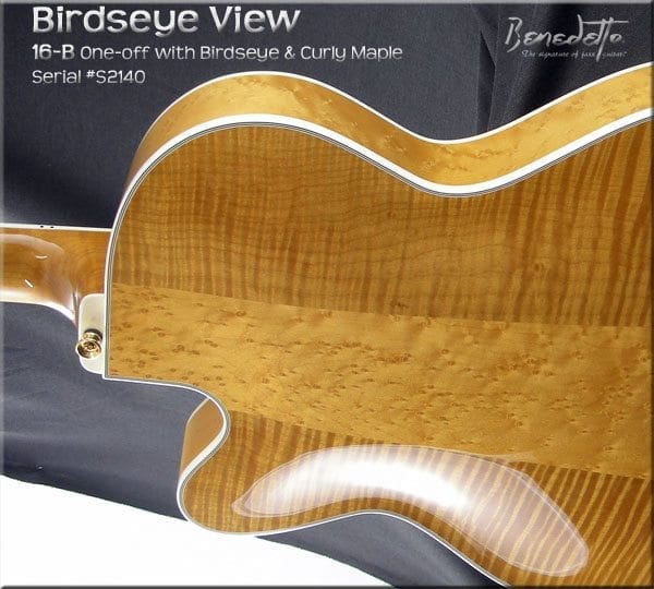 Benedetto 16B custom birdseye S2140 jazz guitar
