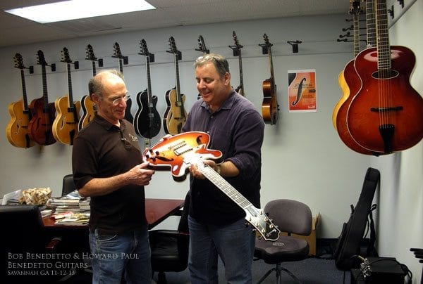 Bob Benedetto and Howard Paul discuss GA-35 Benedetto Guitars Savannah GA 11-12-13 