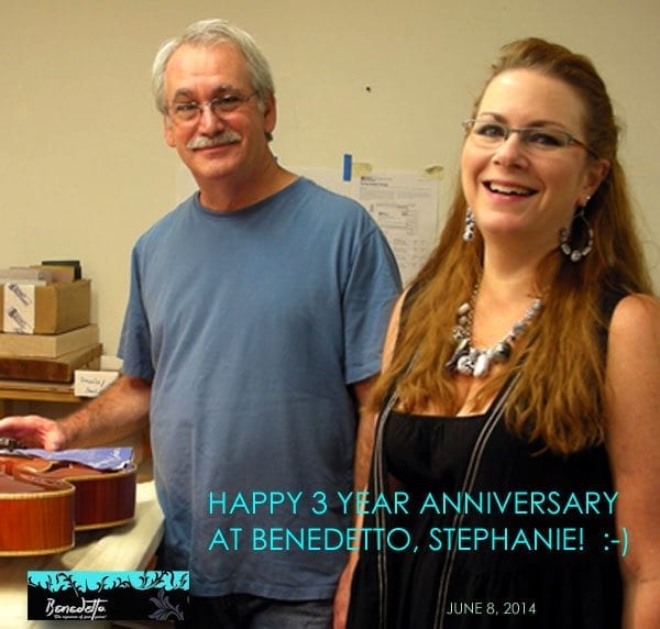 Stephanie Ward 3rd Anniversary Benedetto Guitars 6-8-2014