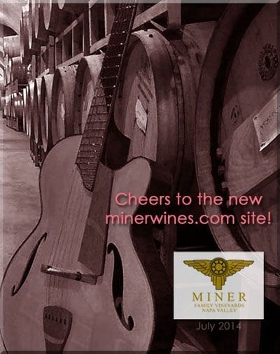 Miner Wines new website July 2014 news