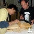 Ururun TV show: Koji Yamamoto braces Benedetto Guitars Nov 2007 with Bob Benedetto
