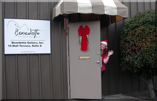 Happy Holidays from Stephanie at Benedetto Guitars Dec 2014