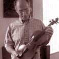 Master Luthier Robert Benedetto with 1983 Benedetto violin #102 (5-15-2014) cb