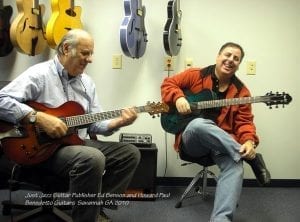 Ed Benson and Howard Paul Benedetto Guitars Savannah GA 2010 news1
