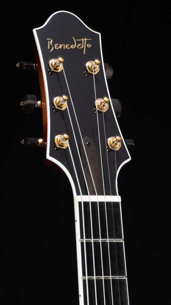 Close up headstock, front